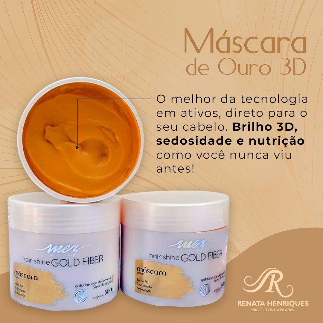 Máscara de ouro 3D